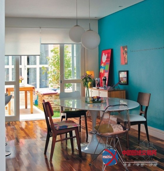 巴西色彩艳丽的住宅装修 将色彩进行到底