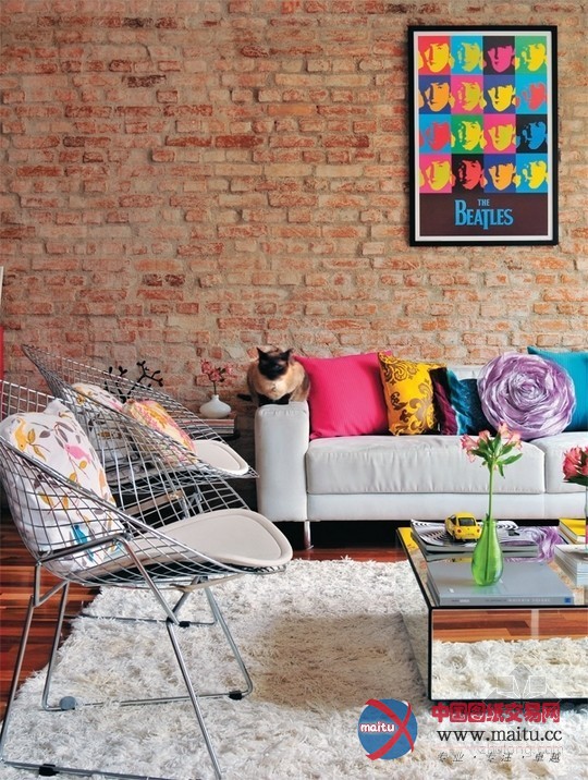 巴西色彩艳丽的住宅装修 将色彩进行到底