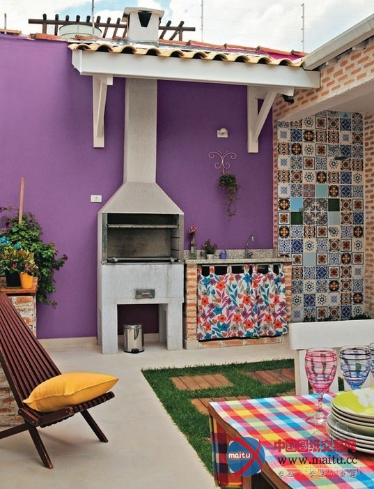 巴西色彩艳丽的住宅装修 将色彩进行到底