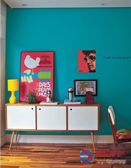 巴西色彩艳丽的住宅装修 将色彩进行到底