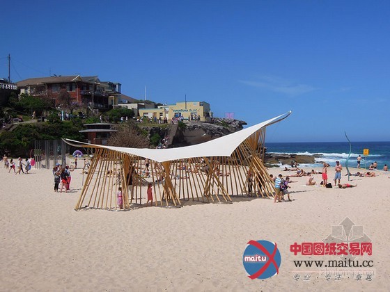 Mark Emery设计的澳大利亚海滩凉亭bamboo waves