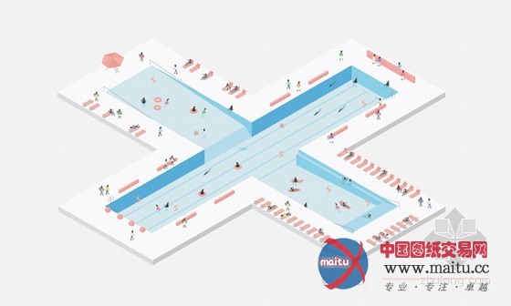 archie等设计的纽约水上漂浮过滤设施+pool