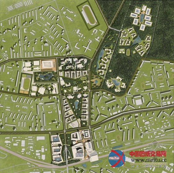 de Architekten Cie.设计的2020俄罗斯Odintsovo生态城提案