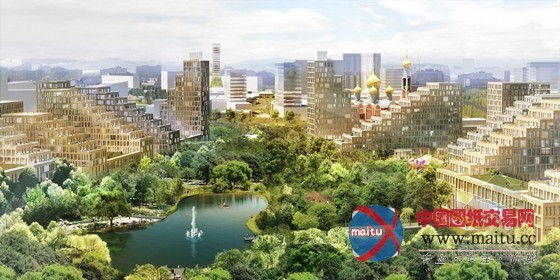 de Architekten Cie.设计的2020俄罗斯Odintsovo生态城提案