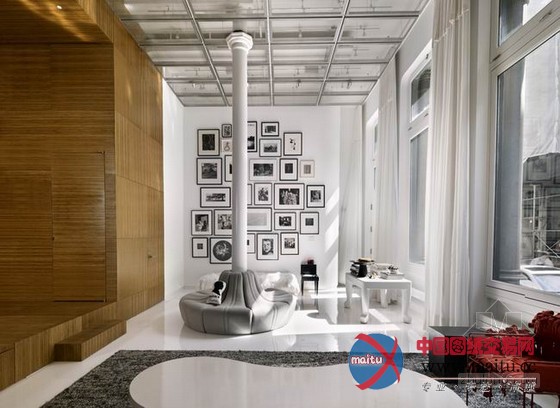 纽约570平方米的豪华阁楼公寓设计