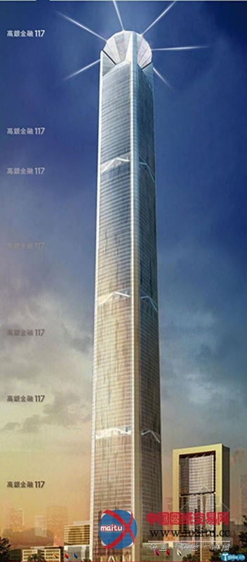 中国在建高楼排名第四 天津117大厦商业廊封顶