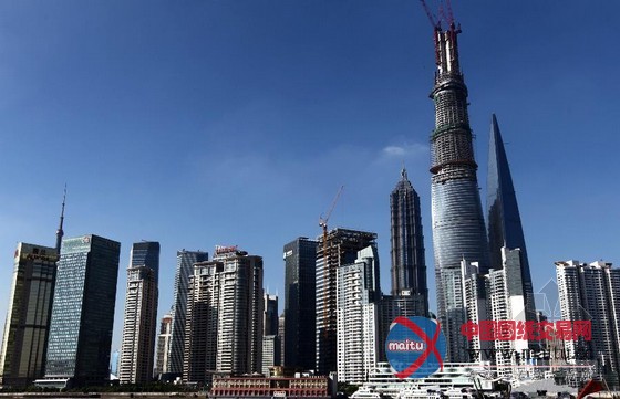 在建第一高楼上海中心大厦即将实现主体结构封顶