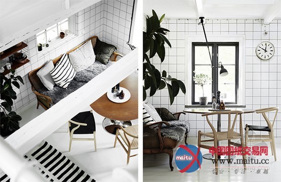 瑞典乡村风格公寓装修 黑与白水乳交融