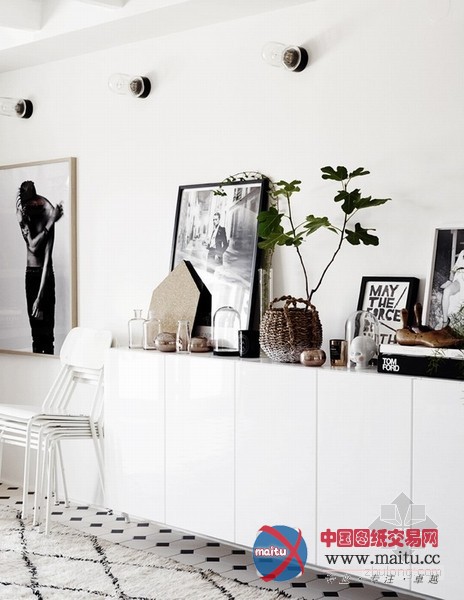 瑞典乡村风格公寓装修 黑与白水乳交融