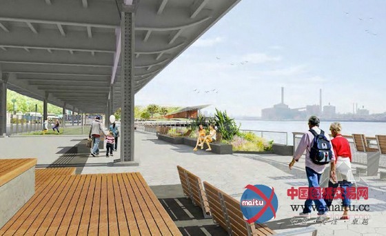 SHoP Architects设计的纽约新东河水前广场