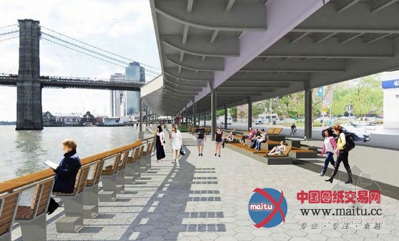 SHoP Architects设计的纽约新东河水前广场