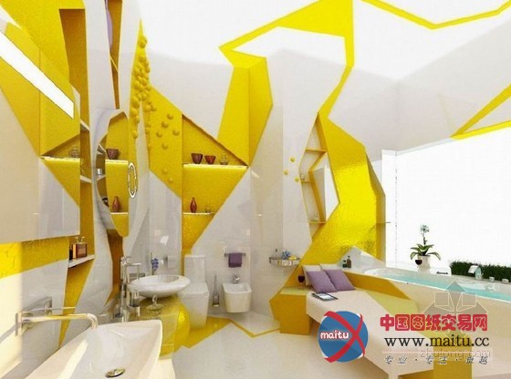 前卫概念浴室设计 被指又土又黄让人傻眼
