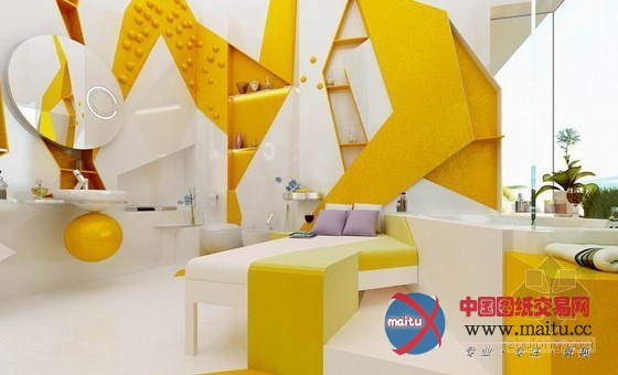 前卫概念浴室设计 被指又土又黄让人傻眼