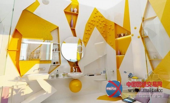 前卫概念浴室设计 被指又土又黄让人傻眼