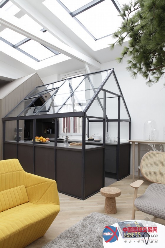 温室改造的巴黎阁楼公寓设计