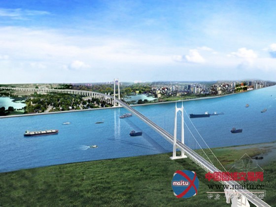 洞庭湖开建世界级悬索桥 主跨1480米
