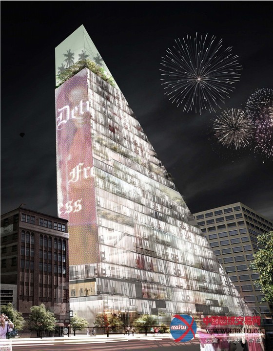 rossetti等设计的新里程碑——底特律城市建筑