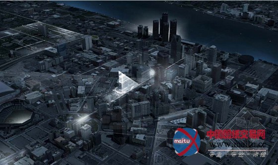 rossetti等设计的新里程碑——底特律城市建筑