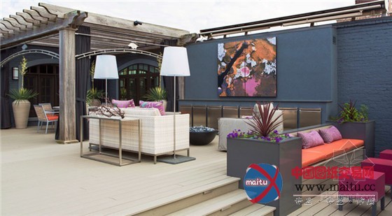 奢华的屋顶露台