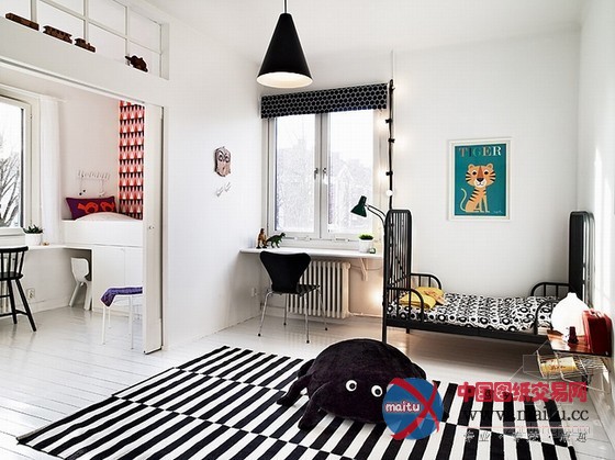 北欧风的大户型住宅 效果杂而不乱