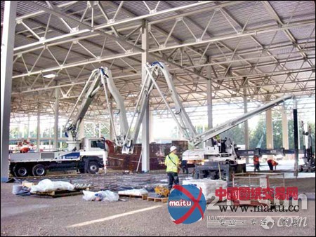 中联36米泵车助力德国宝马新厂房扩建