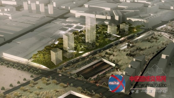 MVRDV设计的巴塞罗那屋顶公园的地下购物中心