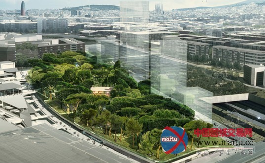 MVRDV设计的巴塞罗那屋顶公园的地下购物中心