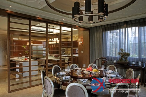 奢华大气的苏州太湖高尔夫山庄别墅样板房装修设计