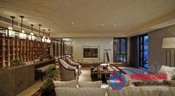 奢华大气的苏州太湖高尔夫山庄别墅样板房装修设计