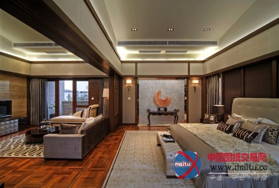 奢华大气的苏州太湖高尔夫山庄别墅样板房装修设计