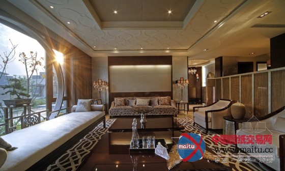 奢华大气的苏州太湖高尔夫山庄别墅样板房装修设计