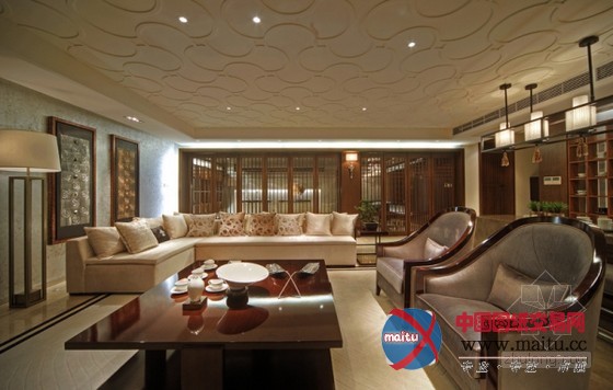 奢华大气的苏州太湖高尔夫山庄别墅样板房装修设计