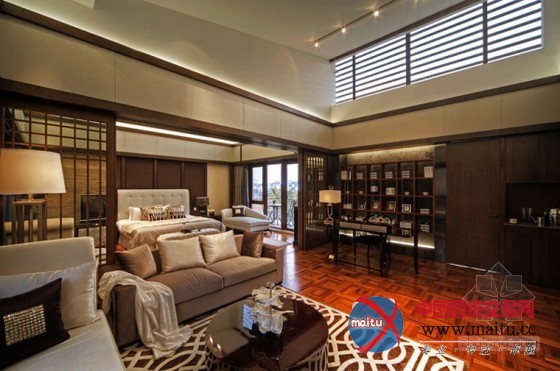 奢华大气的苏州太湖高尔夫山庄别墅样板房装修设计