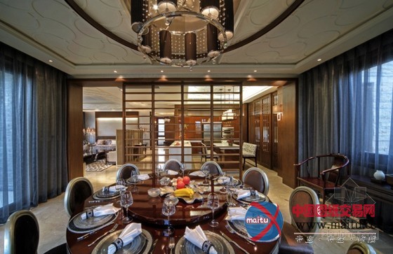 奢华大气的苏州太湖高尔夫山庄别墅样板房装修设计