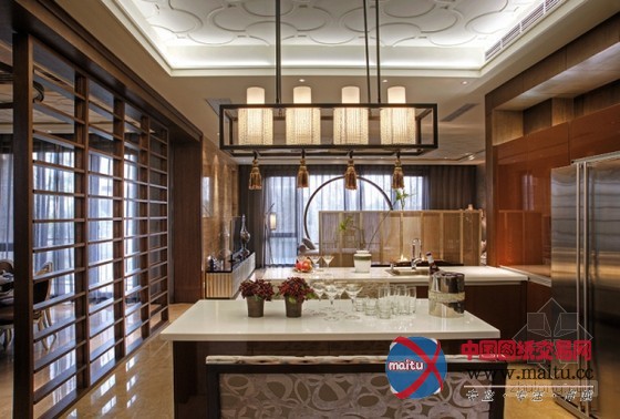 奢华大气的苏州太湖高尔夫山庄别墅样板房装修设计