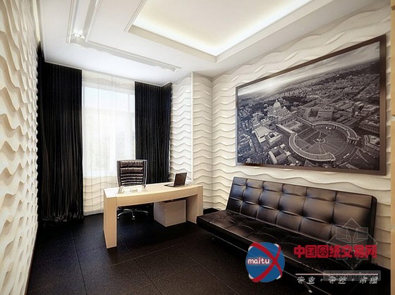 惊艳!现代的华丽的莫斯科黑白复古公寓