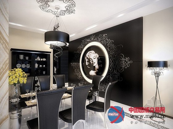 惊艳!现代的华丽的莫斯科黑白复古公寓