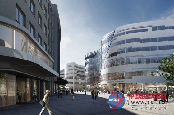 daniel libeskind设计的杜塞尔多夫KO弧状购物街