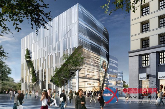 daniel libeskind设计的杜塞尔多夫KO弧状购物街