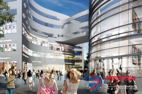 daniel libeskind设计的杜塞尔多夫KO弧状购物街