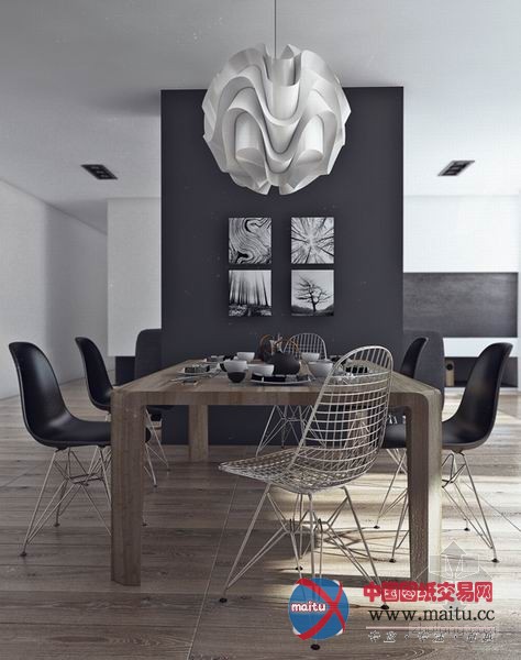 简约时尚的单身公寓 黑白灰塑造绝对不简单的空间