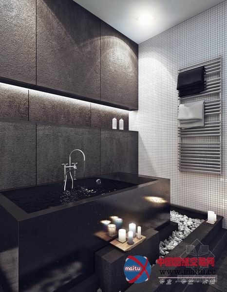 简约时尚的单身公寓 黑白灰塑造绝对不简单的空间