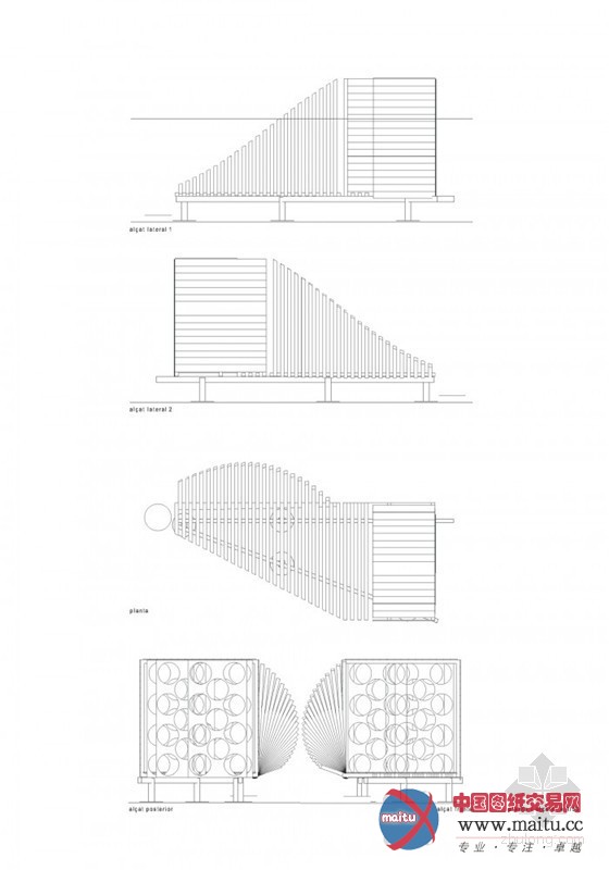 西班牙回收木材改造的林间长椅