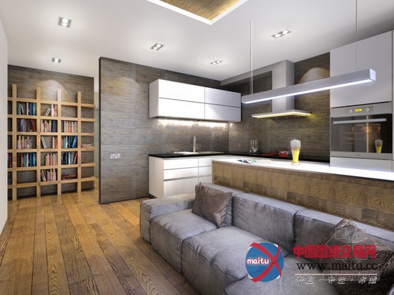 莫斯科时尚公寓 简单的散发着工业风