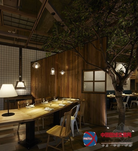 绍兴市柯桥万达广场渔沧米缸餐厅设计 艺术感十足