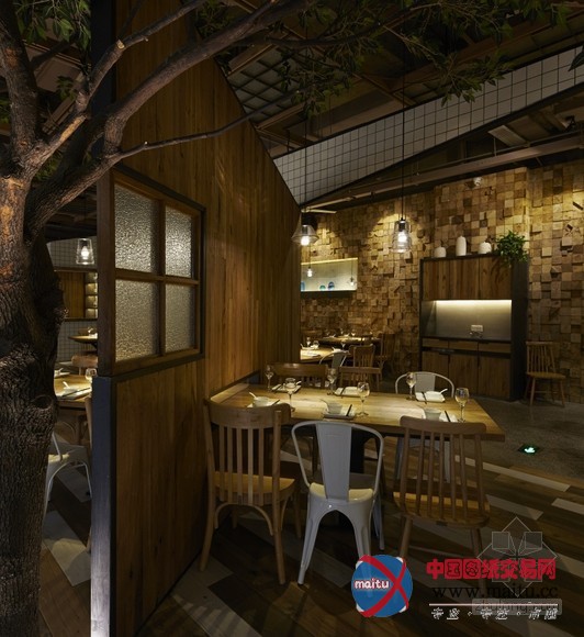 绍兴市柯桥万达广场渔沧米缸餐厅设计 艺术感十足