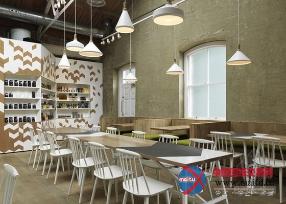 伦敦Cornerstone咖啡店 简洁清爽弥漫整个店面