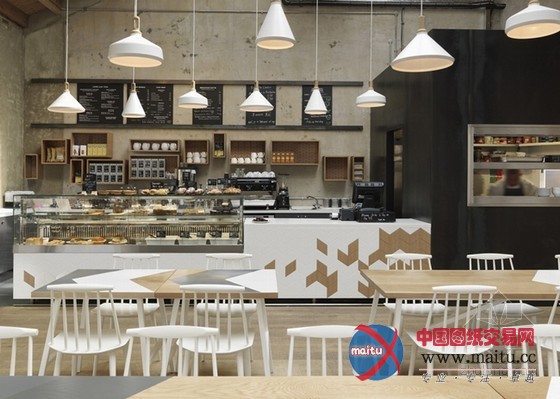 伦敦Cornerstone咖啡店 简洁清爽弥漫整个店面