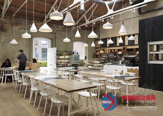 伦敦Cornerstone咖啡店 简洁清爽弥漫整个店面