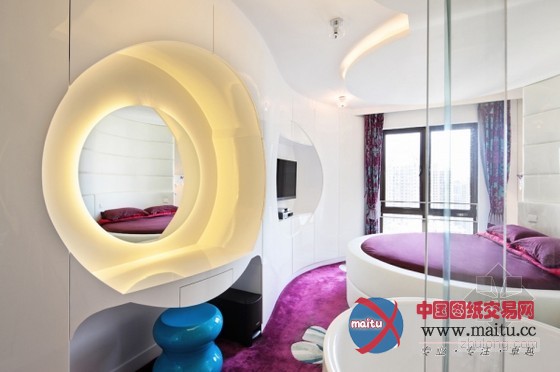 上海富有豪华创意的服装设计师公寓设计